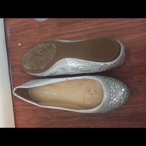 Gianni bini silver flats worn once